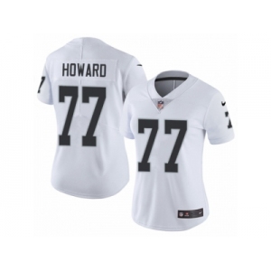 Women's Nike Oakland Raiders #77 Austin Howard Vapor Untouchable Limited White NFL Jersey