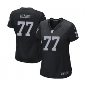 Women's Nike Oakland Raiders #77 Lyle Alzado Black Team Color NFL Jersey