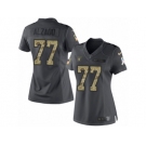 Women's Nike Oakland Raiders #77 Lyle Alzado Limited Black 2016 Salute to Service NFL Jersey