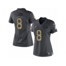 Women's Nike Oakland Raiders #8 Connor Cook Limited Black 2016 Salute to Service NFL Jersey