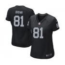 Women's Nike Oakland Raiders #81 Tim Brown Black Team Color NFL Jersey