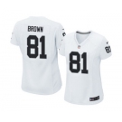 Women's Nike Oakland Raiders #81 Tim Brown White NFL Jersey