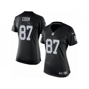 Women's Nike Oakland Raiders #87 Jared Cook Limited Black Team Color NFL Jersey
