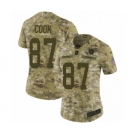 Women's Nike Oakland Raiders #87 Jared Cook Limited Camo 2018 Salute to Service NFL Jersey