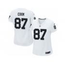 Women's Nike Oakland Raiders #87 Jared Cook Limited White NFL Jersey