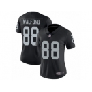 Women's Nike Oakland Raiders #88 Clive Walford Vapor Untouchable Limited Black Team Color NFL Jersey