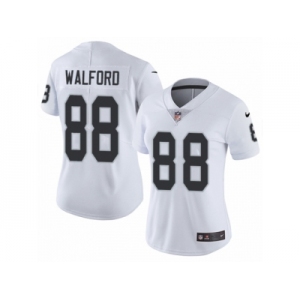 Women's Nike Oakland Raiders #88 Clive Walford Vapor Untouchable Limited White NFL Jersey