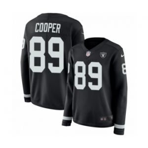 Women's Nike Oakland Raiders #89 Amari Cooper Limited Black Therma Long Sleeve NFL Jersey