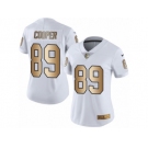 Women's Nike Oakland Raiders #89 Amari Cooper Limited White Gold Rush NFL Jersey