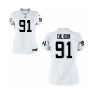 Women's Nike Oakland Raiders #91 Shilique Calhoun White NFL Jersey