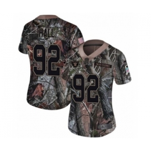 Women's Nike Oakland Raiders #92 P.J. Hall Limited Camo Rush Realtree NFL Jersey