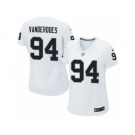 Women's Nike Oakland Raiders #94 Eddie Vanderdoes Limited White NFL Jersey