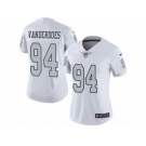 Women's Nike Oakland Raiders #94 Eddie Vanderdoes Limited White Rush NFL Jersey