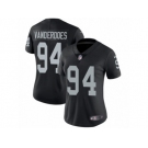 Women's Nike Oakland Raiders #94 Eddie Vanderdoes Vapor Untouchable Limited Black Team Color NFL Jersey