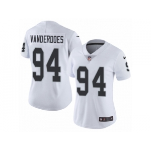 Women's Nike Oakland Raiders #94 Eddie Vanderdoes Vapor Untouchable Limited White NFL Jersey