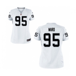 Women's Nike Oakland Raiders #95 Jihad Ward White NFL Jersey