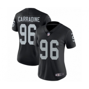 Women's Nike Oakland Raiders #96 Cornellius Carradine Black Team Color Vapor Untouchable Elite Player NFL Jersey