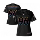 Women's Nike Oakland Raiders #96 Cornellius Carradine Game Black Fashion NFL Jersey