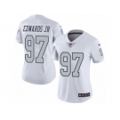 Women's Nike Oakland Raiders #97 Mario Edwards Jr Limited White Rush NFL Jersey