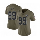 Women's Nike Oakland Raiders #99 Arden Key Limited Olive 2017 Salute to Service NFL Jersey