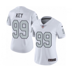 Women's Nike Oakland Raiders #99 Arden Key Limited White Rush Vapor Untouchable NFL Jersey