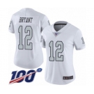 Women's Oakland Raiders #12 Martavis Bryant Limited White Rush Vapor Untouchable 100th Season Football Jersey