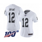 Women's Oakland Raiders #12 Martavis Bryant White Vapor Untouchable Limited Player 100th Season Football Jersey