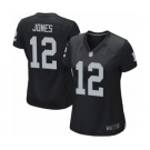 Women's Oakland Raiders #12 Zay Jones Game Black Team Color Football Jersey