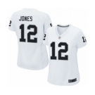 Women's Oakland Raiders #12 Zay Jones Game White Football Jersey