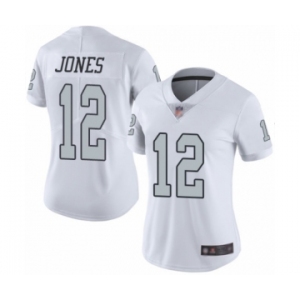 Women's Oakland Raiders #12 Zay Jones Limited White Rush Vapor Untouchable Football Jersey