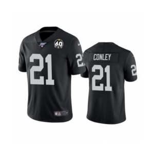 Women's Oakland Raiders #21 Gareon Conley Black 60th Anniversary Vapor Untouchable Limited Player 100th Season Football Jersey