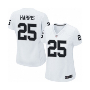 Women's Oakland Raiders #25 Erik Harris Game White Football Jersey