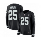 Women's Oakland Raiders #25 Erik Harris Limited Black Therma Long Sleeve Football Jersey