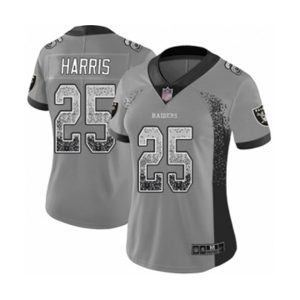 Women's Oakland Raiders #25 Erik Harris Limited Gray Rush Drift Fashion Football Jersey