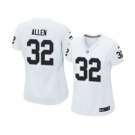 Women's Oakland Raiders #32 Marcus Allen Game White Football Jersey