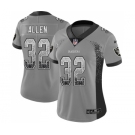 Women's Oakland Raiders #32 Marcus Allen Limited Gray Rush Drift Fashion Football Jersey