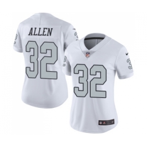 Women's Oakland Raiders #32 Marcus Allen Limited White Rush Vapor Untouchable Football Jersey