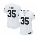 Women's Oakland Raiders #35 Curtis Riley Game White Football Jersey