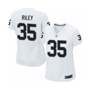 Women's Oakland Raiders #35 Curtis Riley Game White Football Jersey