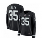 Women's Oakland Raiders #35 Curtis Riley Limited Black Therma Long Sleeve Football Jersey