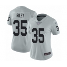 Women's Oakland Raiders #35 Curtis Riley Limited Silver Inverted Legend Football Jersey