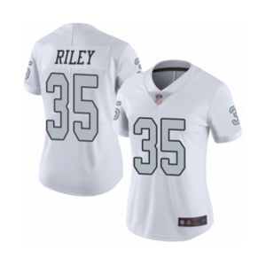 Women's Oakland Raiders #35 Curtis Riley Limited White Rush Vapor Untouchable Football Jersey