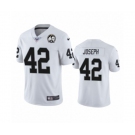 Women's Oakland Raiders #42 Karl Joseph White 60th Anniversary Vapor Untouchable Limited Player 100th Season Football Jersey