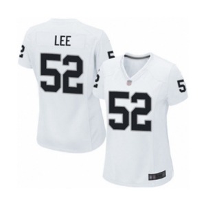 Women's Oakland Raiders #52 Marquel Lee Game White Football Jersey