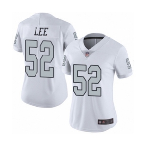 Women's Oakland Raiders #52 Marquel Lee Limited White Rush Vapor Untouchable Football Jersey