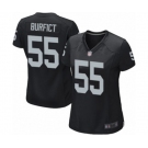 Women's Oakland Raiders #55 Vontaze Burfict Game Black Team Color Football Jersey