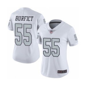 Women's Oakland Raiders #55 Vontaze Burfict Limited White Rush Vapor Untouchable Football Jersey