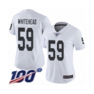 Women's Oakland Raiders #59 Tahir Whitehead White Vapor Untouchable Limited Player 100th Season Football Jersey