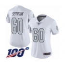 Women's Oakland Raiders #60 Otis Sistrunk Limited White Rush Vapor Untouchable 100th Season Football Jersey