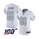 Women's Oakland Raiders #66 Gabe Jackson Limited White Rush Vapor Untouchable 100th Season Football Jersey